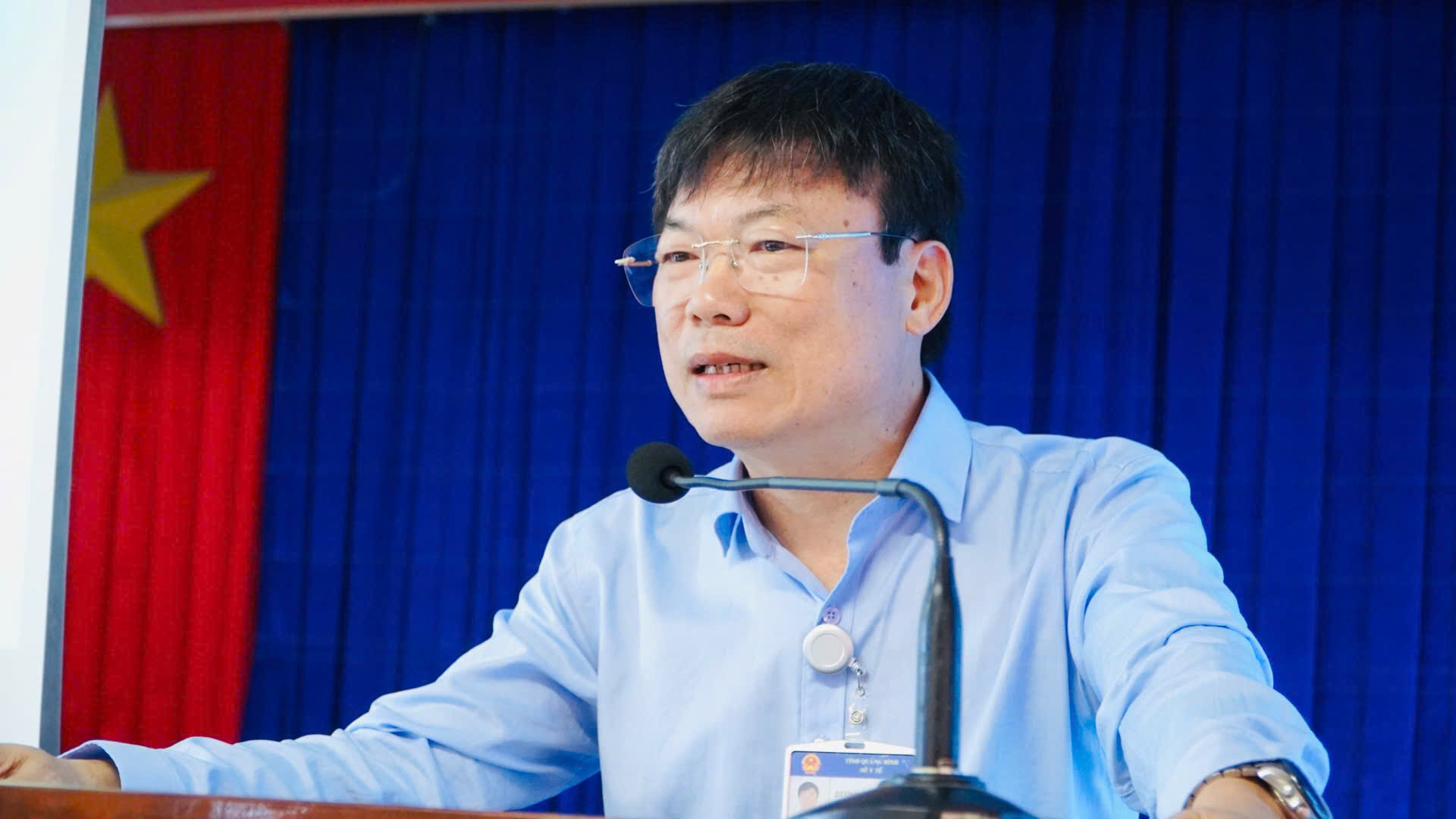 Bác sĩ Dương Thanh Bình Giám đốc Sở Y tế phát biểu khai mạc lớp tập huấn